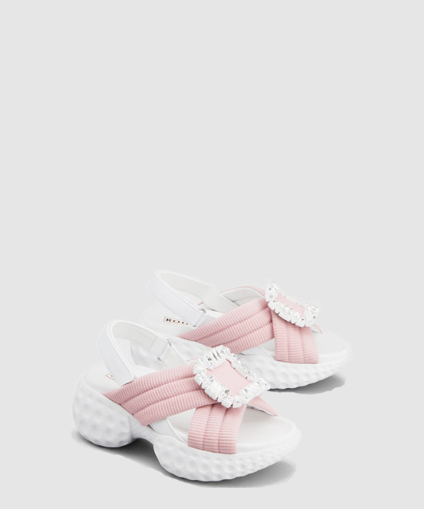 [ROGER VIVIER-로저비비에] 비브 런 라이트 스트라스 버클 샌들 RVW66733560DX20TUH