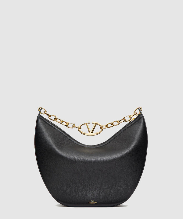 [VALENTINO-발렌티노] 브이로고 문 미디엄 체인 호보 백 4W0B0N59JDK