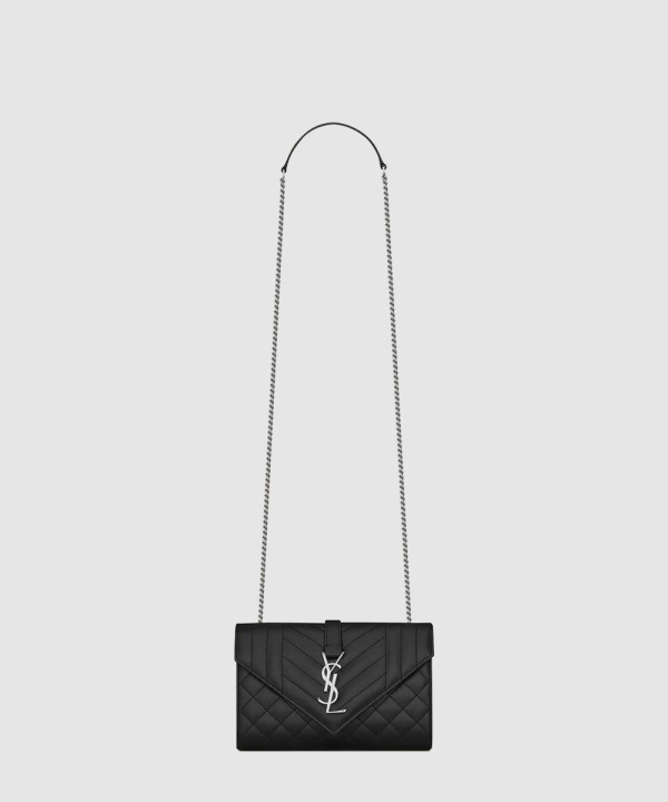[SAINT LAURENT-생로랑] 그랑 드 뿌드르 퀼팅 가죽 ENVELOPE 스몰 600195