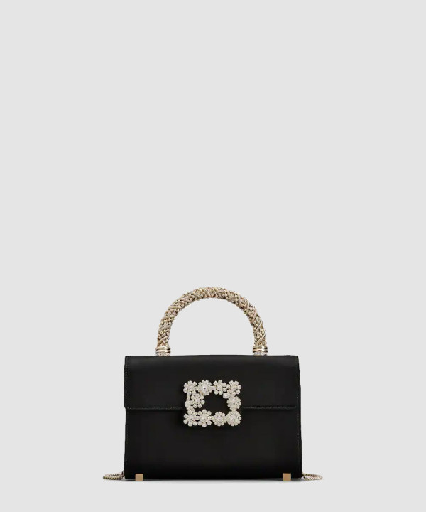 [ROGER VIVIER-로저비비에] 쥬얼 이플로레슨스 미니 실크 사틴 클러치 RBWAMFC0100RS0B999