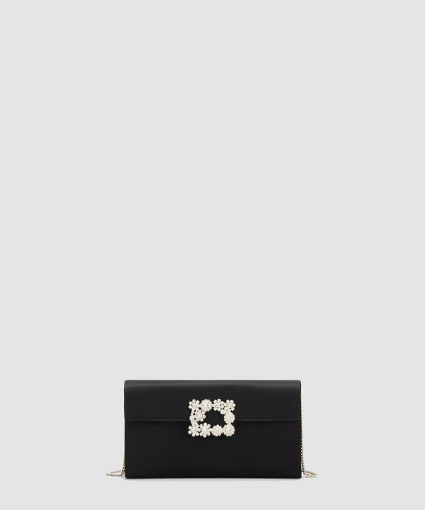 [ROGER VIVIER-로저비비에] 플라워 스트라스 버클 클러치 RBWAMFD0200RS0B999