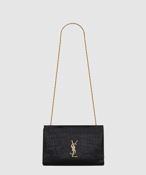 [SAINT LAURENT-생로랑] 엠보싱 악어 가죽 소재의 KATE 미디엄 리버서블 백 553804