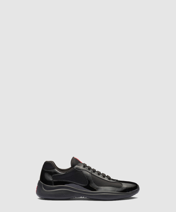[PRADA-프라다] 아메리카 컵 페이턴트 가죽 및 기능성 소재 스니커즈 4E3400