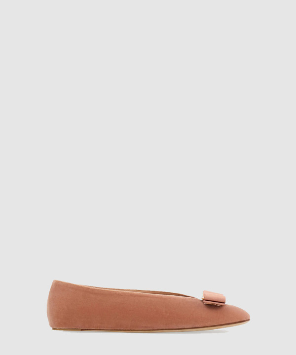 [FERRAGAMO-페라가모] 바라 보우 발레 플랫 01I780