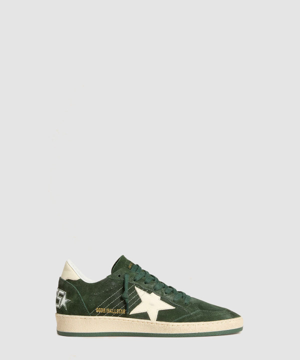 [Golden Goose-골든구스] 여성 화이트 스타 & 힐탭 그린 스웨이드 볼스타  F007204